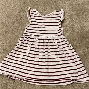 T-shirt material striped dress